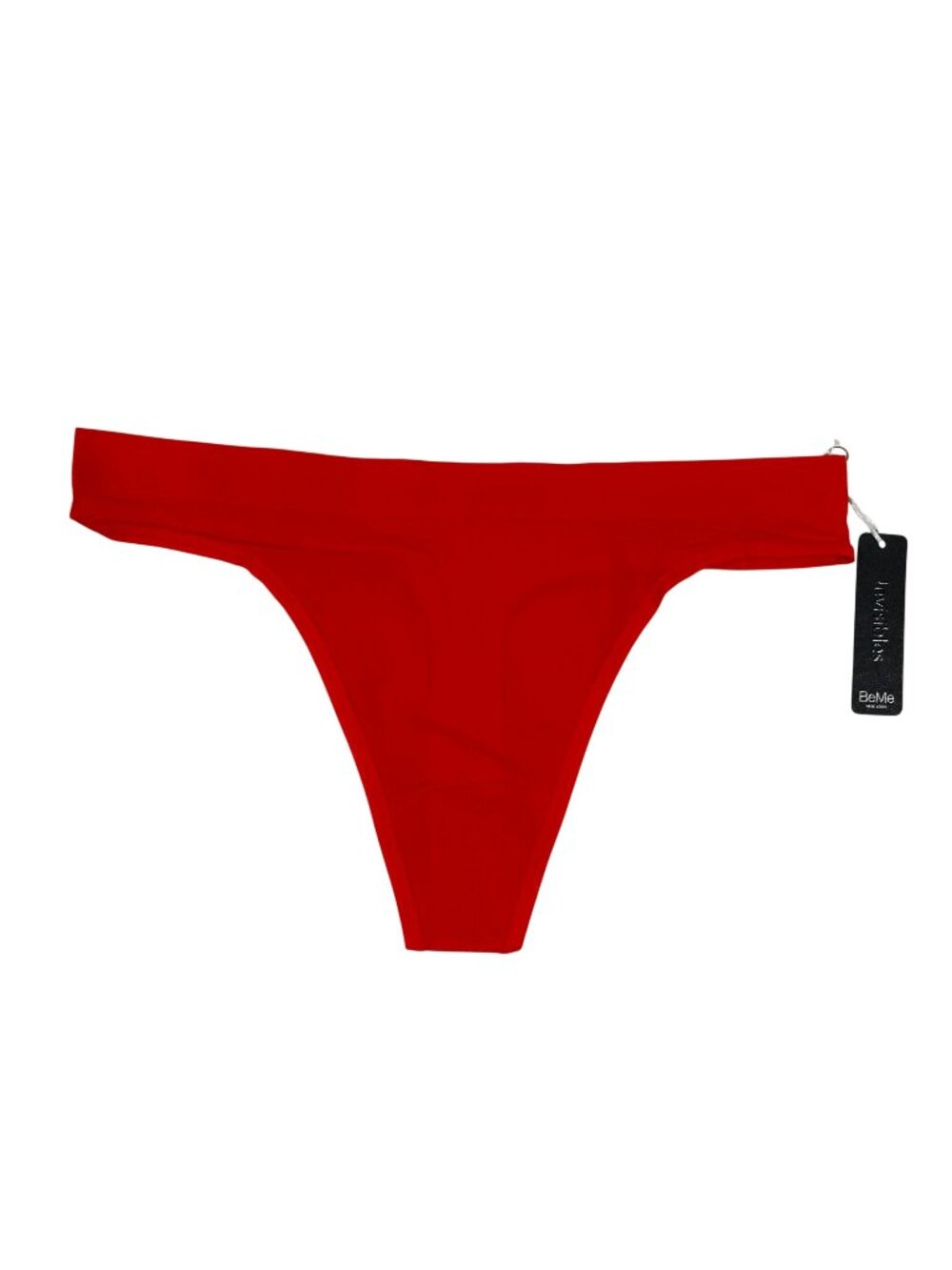 BeMe Invisibles Womens Red Thong M Seamless Comfortable Stretch Nylon/Elastane